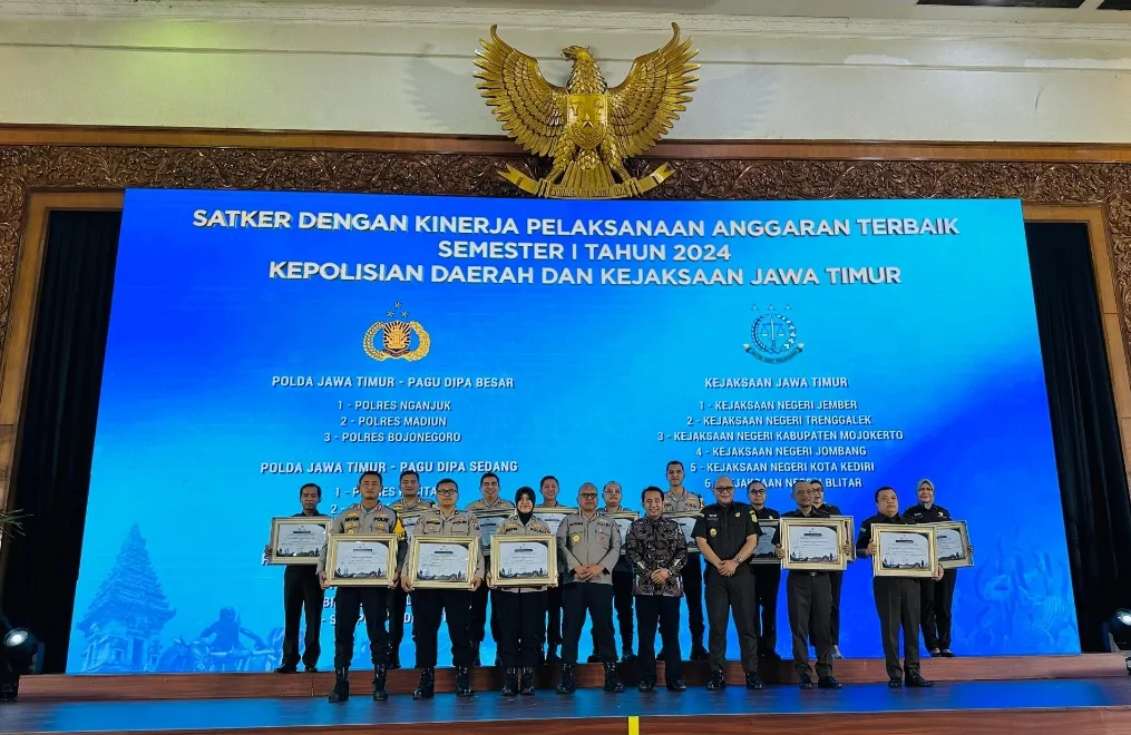Polres Nganjuk Raih Peringkat Pertama Kinerja Pelaksanaan Anggaran Terbaik Semester 1 tahun 2024