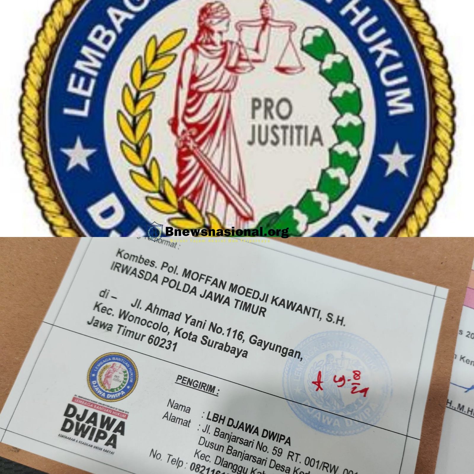 LBH Djawa Dwipa Dampingi Mahfudi, Laporkan Mulyadi dan Trimo ke Mapolda Jatim