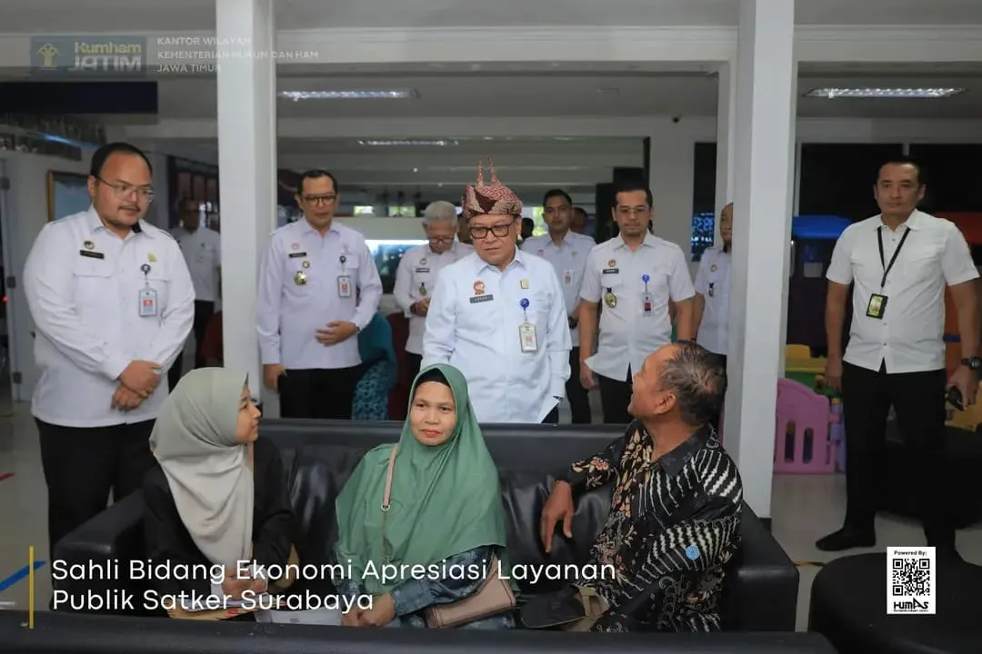 Sahli Bidang Ekonomi Apresiasi Layanan Publik Satker Surabaya
