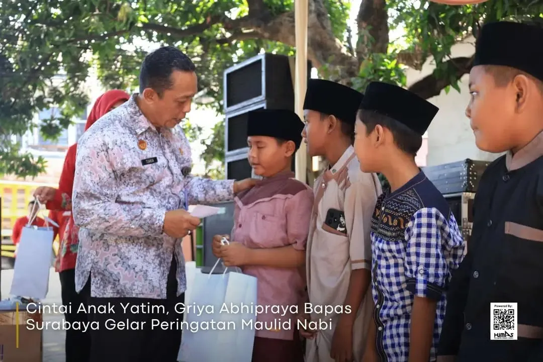 Cintai Anak Yatim, Griya Abhipraya Bapas Surabaya Gelar Peringatan Maulid Nabi 