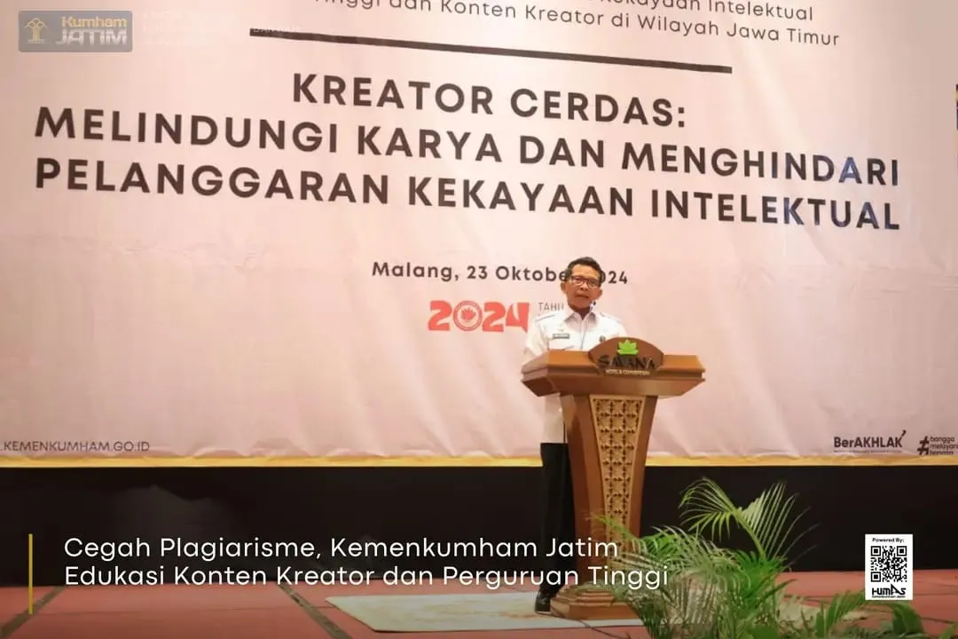 Cegah Plagiarisme, Kemenkumham Jatim Edukasi Konten Kreator dan Perguruan Tinggi