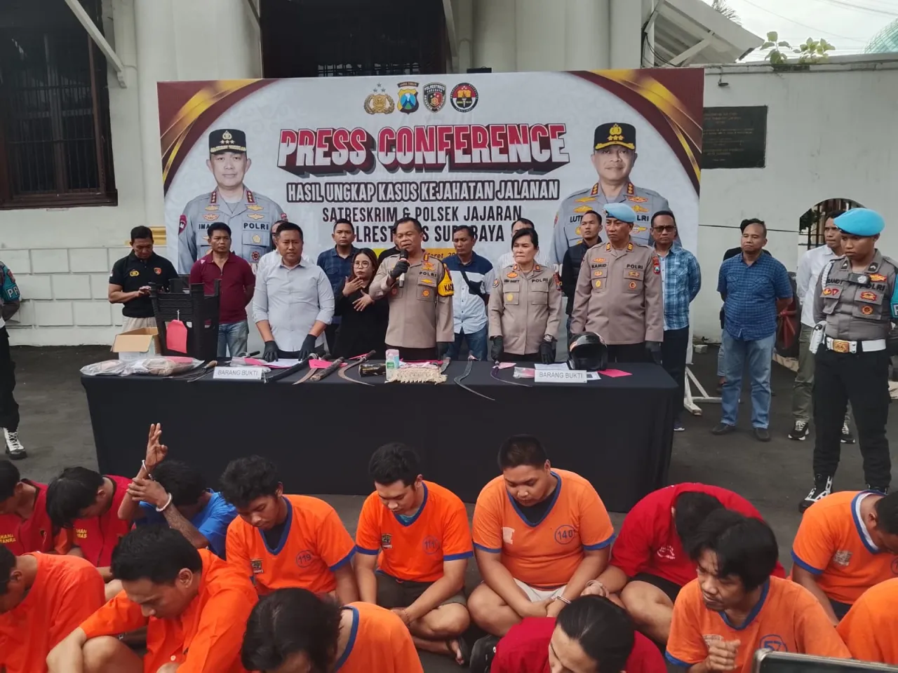 Polrestabes Surabaya Ungkap 17 Kasus Kejahatan Jalanan di Bulan Ramadan, 24 Tersangka Diamankan