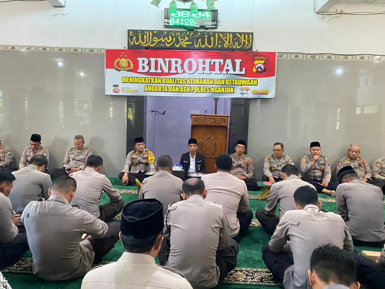 Polres Nganjuk Gelar Binrohtal untuk Tingkatkan Keimanan di Bulan Suci Ramadan