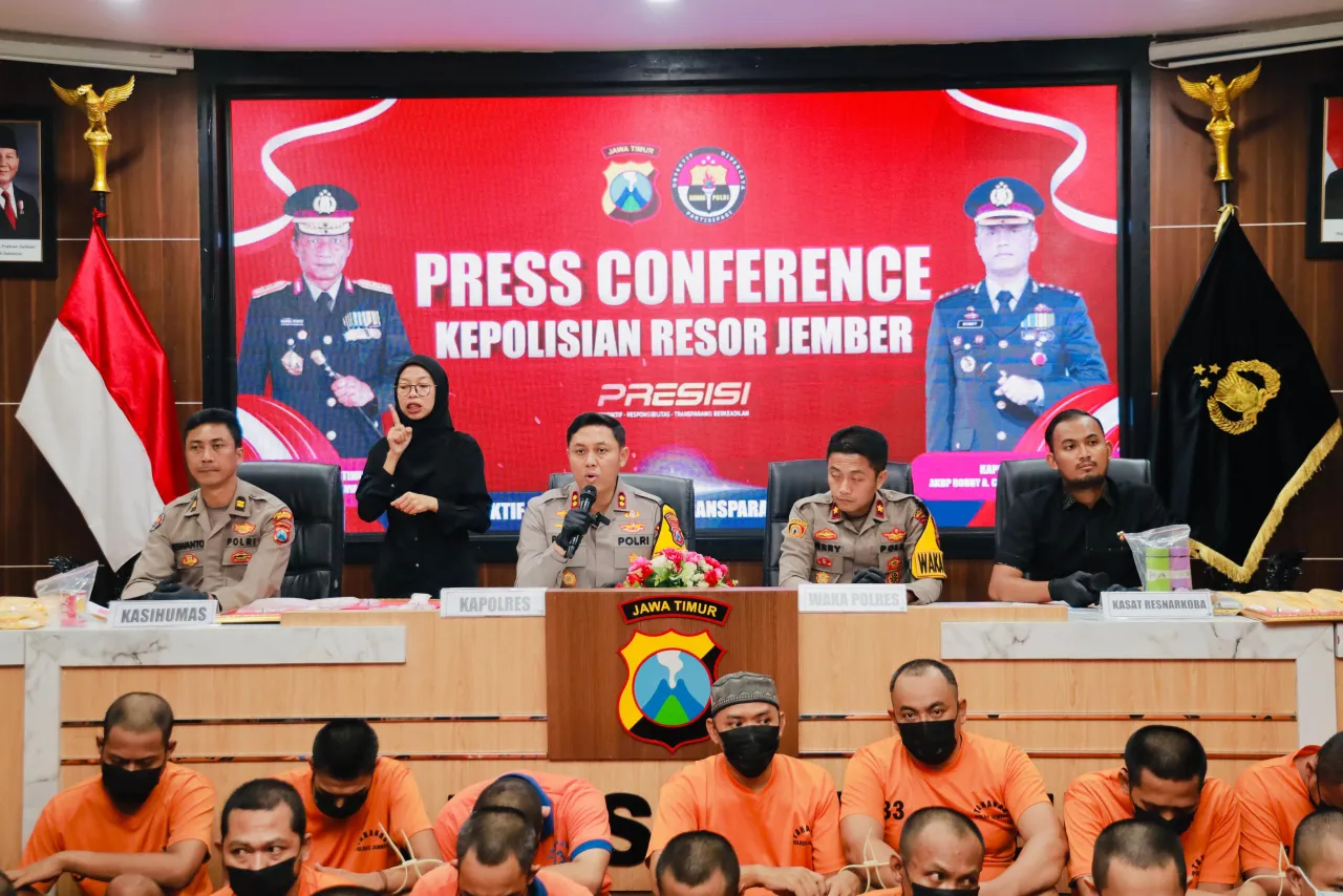 Tiga Pekan Polres Jember Berhasil Ungkap Narkoba 27 Tersangka Diamankan