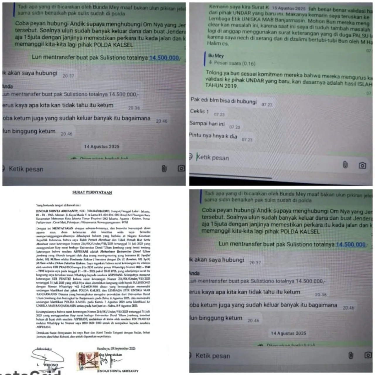 Kasus Dugaan Ijazah Palsu Aspihani Dinilai Lamban, Muncul Isu ‘Backup’ Jenderal