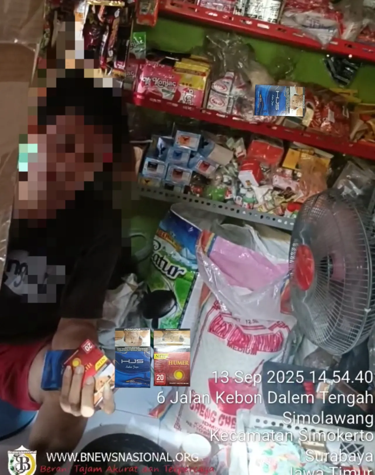 Diduga Rokok Ilegal Merajalela di Kebondalem Surabaya, APH Tutup Mata