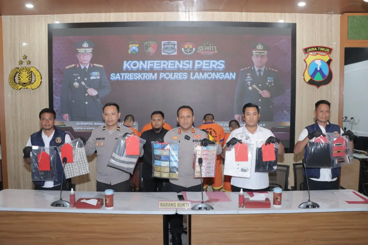 Polres Lamongan Berhasil Amankan Komplotan Ganjal ATM Lintas Provinsi, Pelaku Belajar dari YouTube
