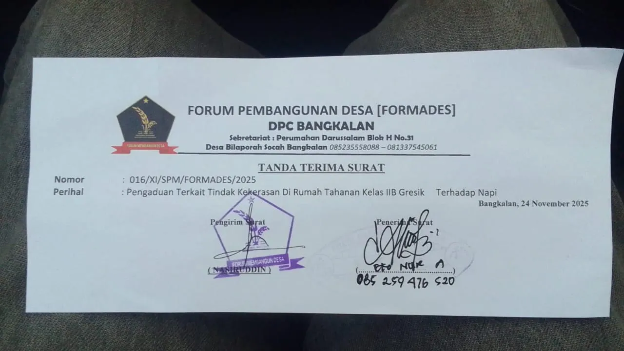 Mantan Napi Rutan Gresik Nasiruddin Laporkan Penyiksaan ke Ke Dirjen Imepas JATIM Tapi Tak Ada Tindak Lanjut