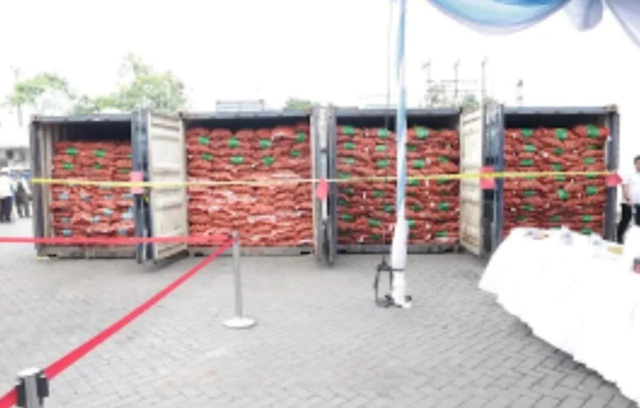 Polda Jatim Ungkap Peredaran 72 Ton Bawang Bombay Ilegal Ber-OPTK