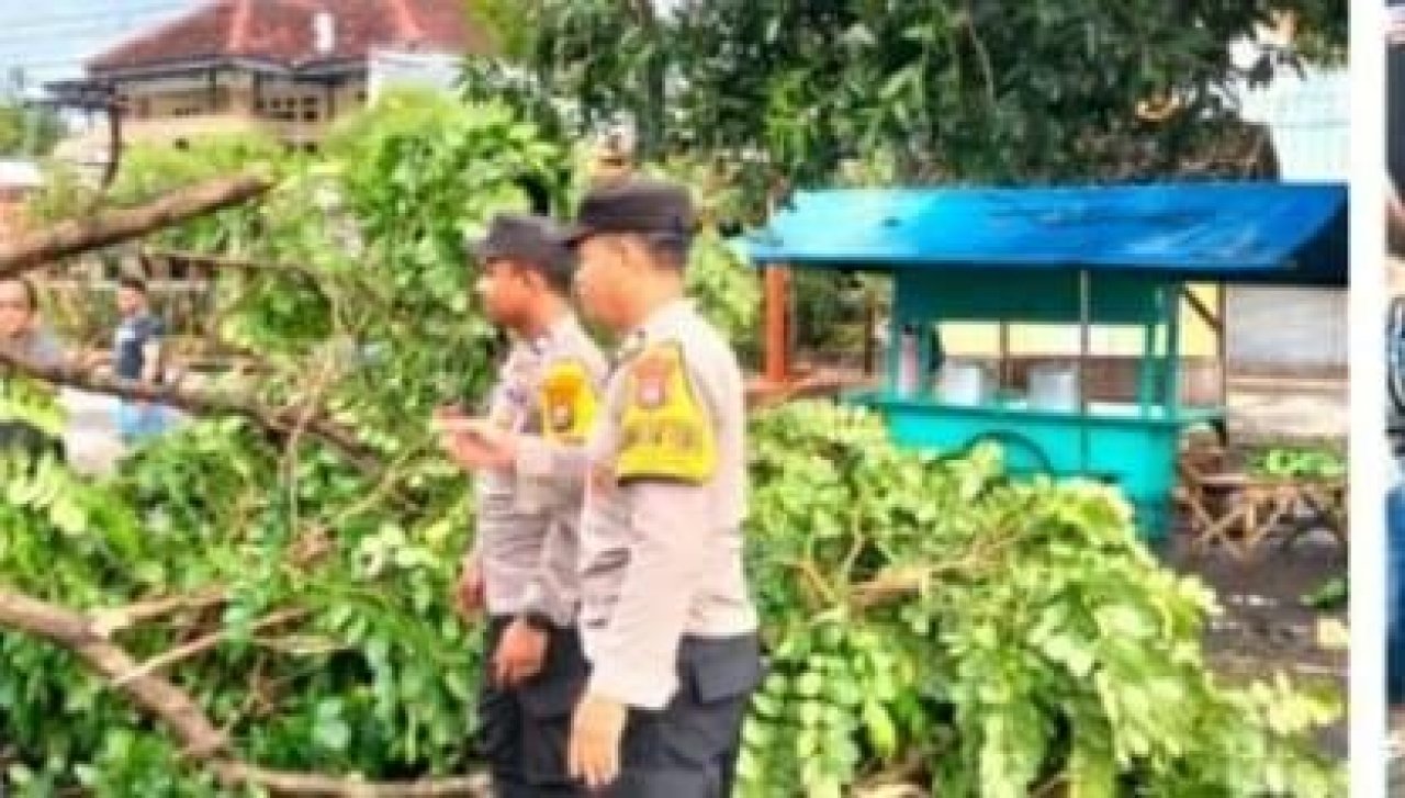Kapolres Nganjuk Apresiasi Sinergi Tangani Pohon Tumbang di Loceret