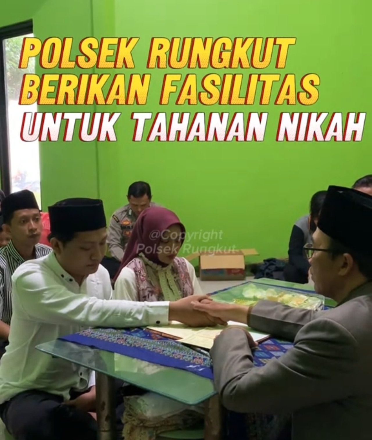 Nikah di Tahanan: Momen Sakral Tersangka Curanmor di Mapolsek Rungkut