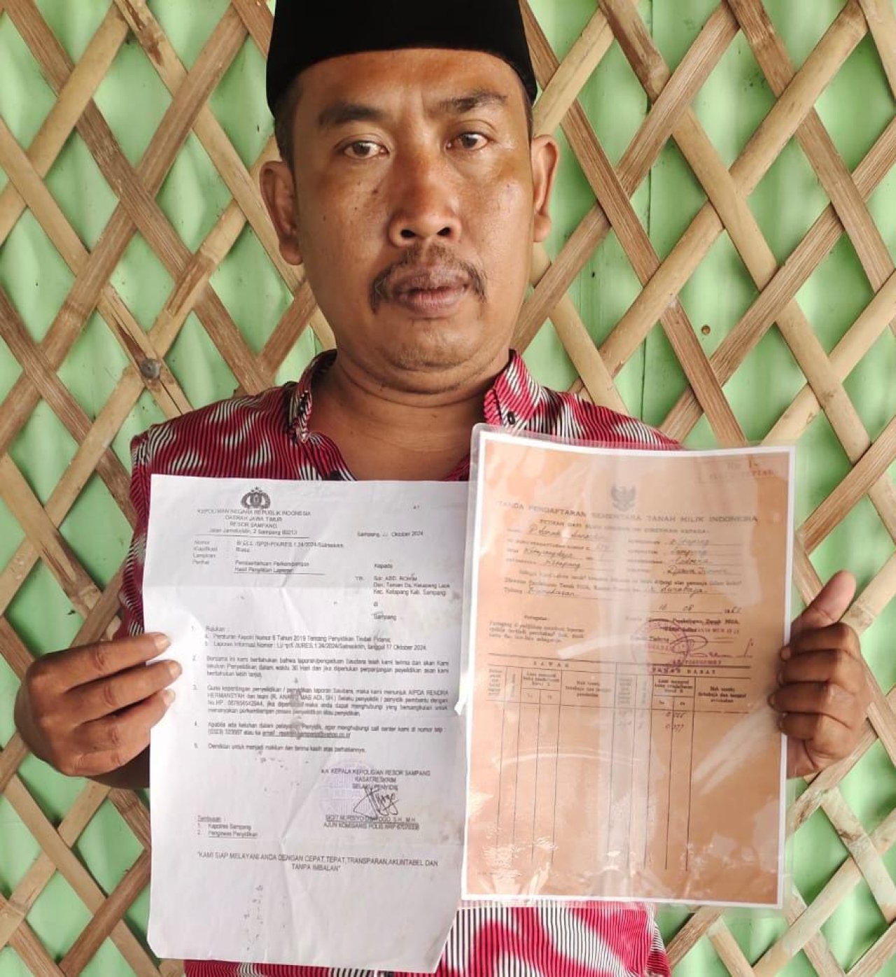 Pemalsuan Surat Tanah di Ketapang Dilaporkan Ke Polres Sampang Madura, Pelapor Berharap Mafia Tanah Segera Ditangkap