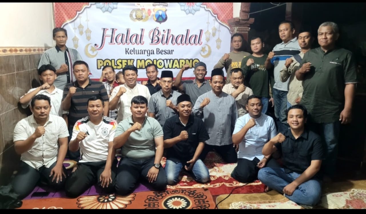 Silaturahmi Erat dalam Halal Bihalal Keluarga Besar Polsek Mojowarno