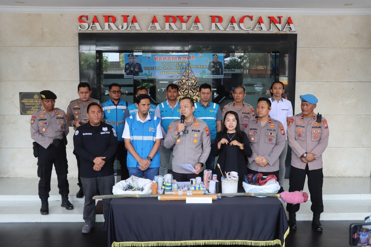 Polres Tulungagung Amankan 39 Balon Udara Selama Lebaran 2025