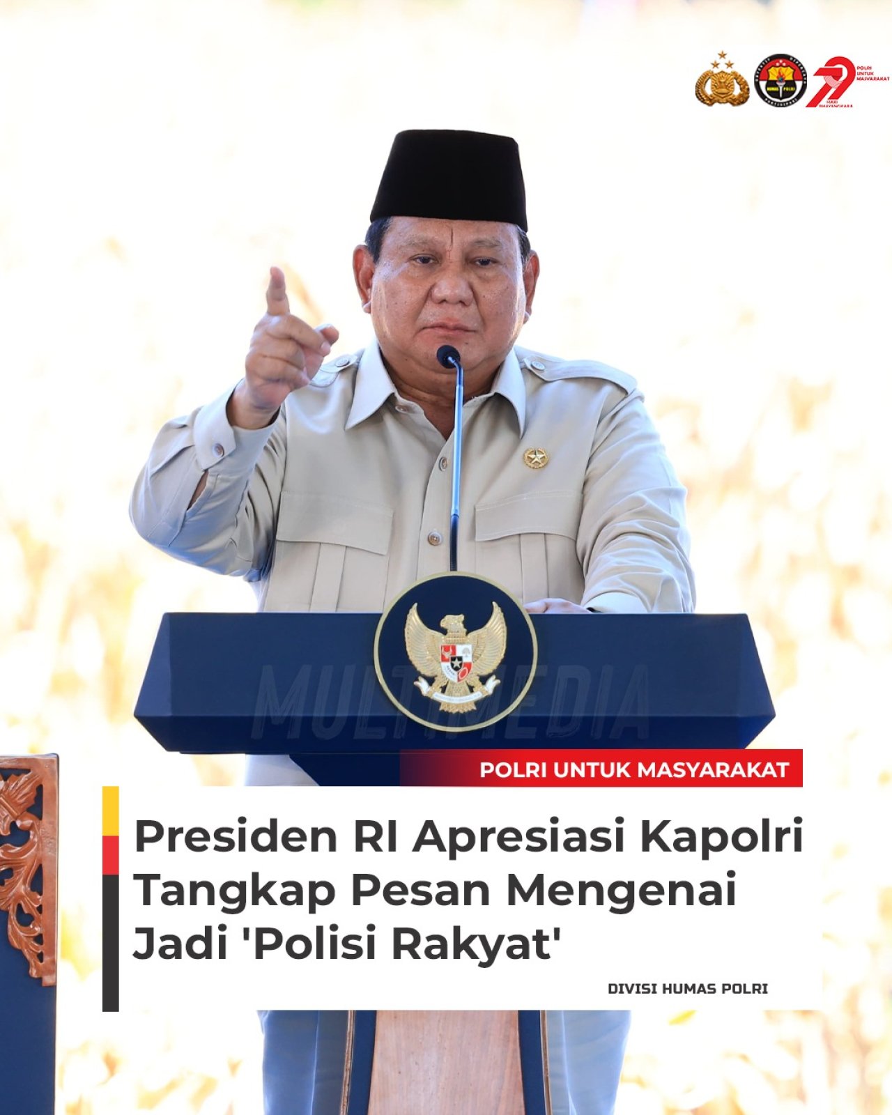 Presiden Prabowo Apresiasi Kapolri Listyo Sigit, Wujudkan Polri Sebagai Polisi Rakyat dan Dukung Ketahanan Pangan