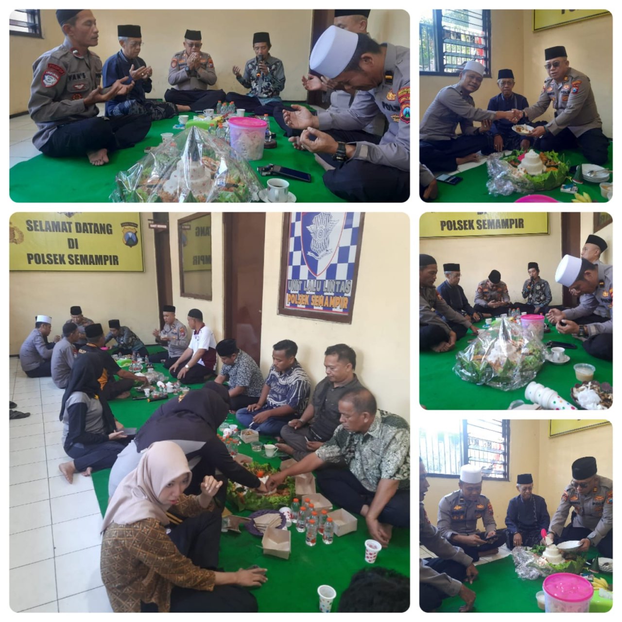 Kapolsek Semampir Surabaya Menggelar Tasyakuran di Hari Jum'at Berkah,di Aula Mapolsek Semampir