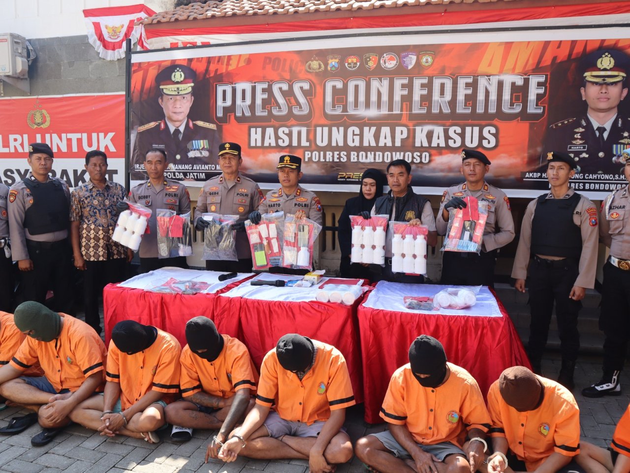 Polres Bondowoso Ungkap Tujuh Kasus Narkoba Dan Obat Keras Ilegal, Amankan Sembilan Tersangka Periode Juli–Agustus 2025