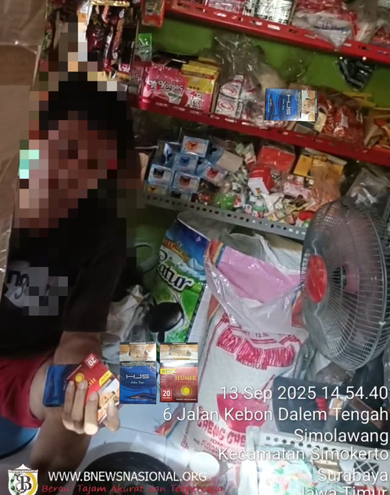 Diduga Rokok Ilegal Merajalela di Kebondalem Surabaya, APH Tutup Mata