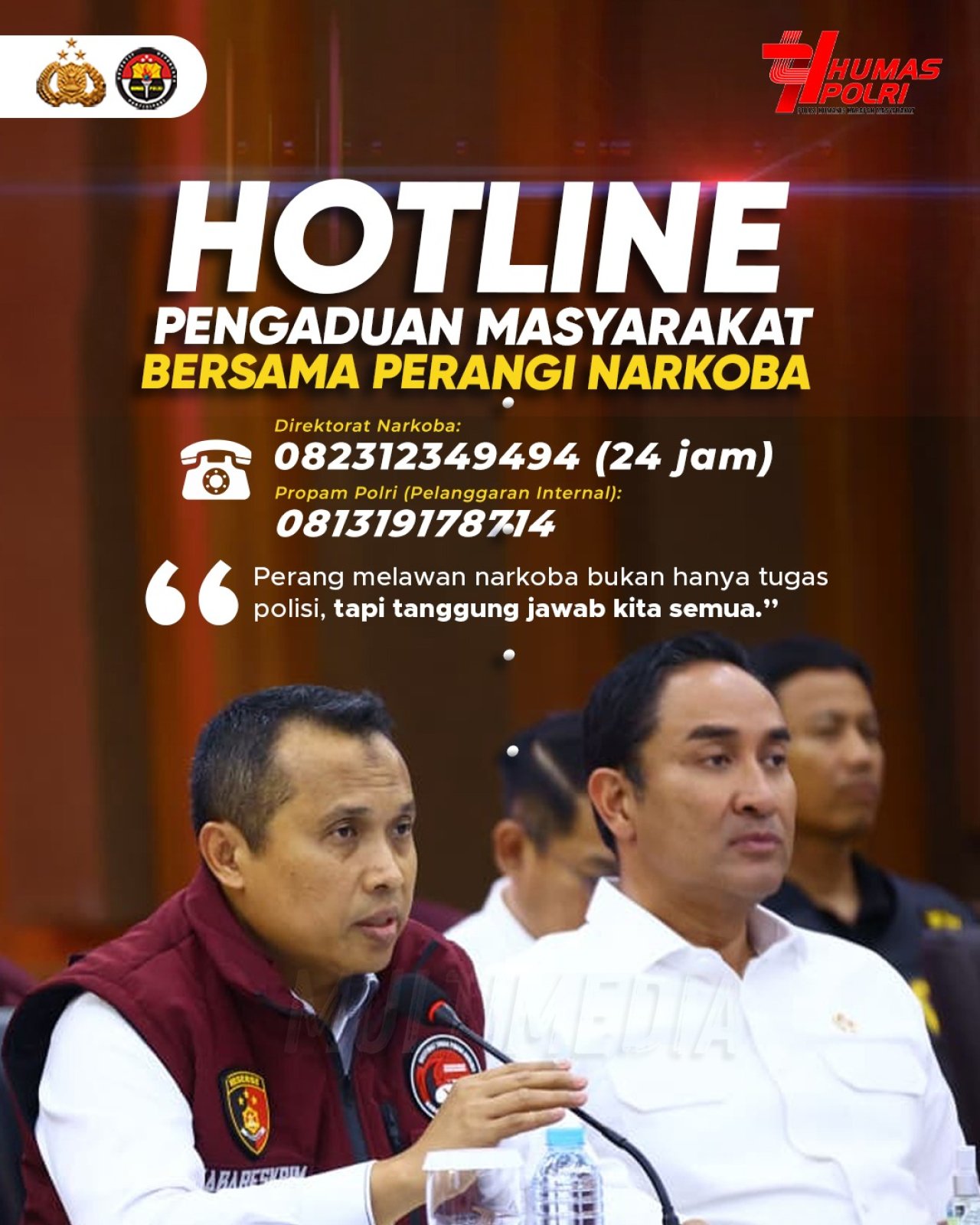 Bareskrim Polri Buka Layanan Hotline Pengaduan Narkoba 24 Jam