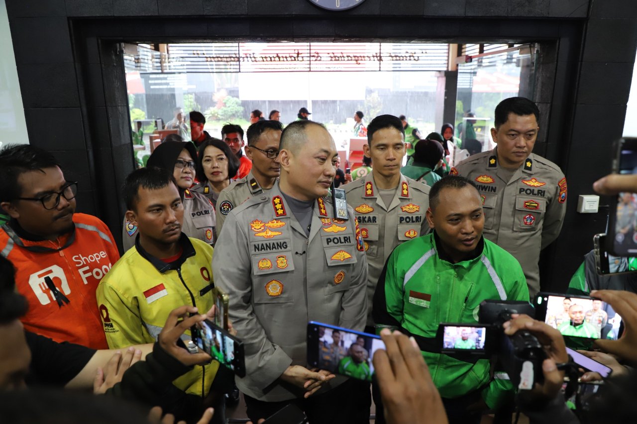 Sinergi Polresta Malang Kota Bersama Ojol Komitmen Jaga Kamtibmas
