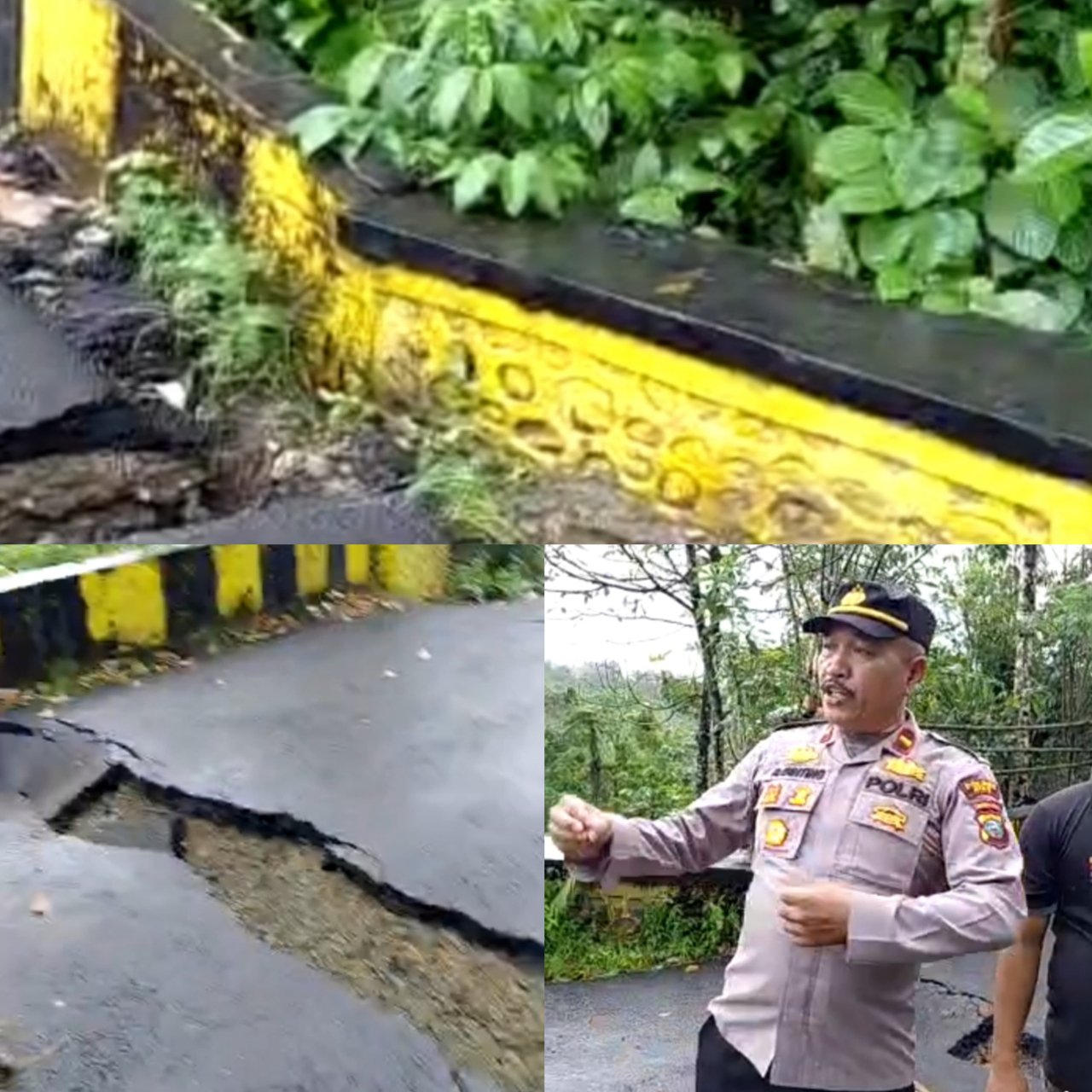 Ruas Jalan Moi-Nias Barat Putus akibat hujan deras dini hari.