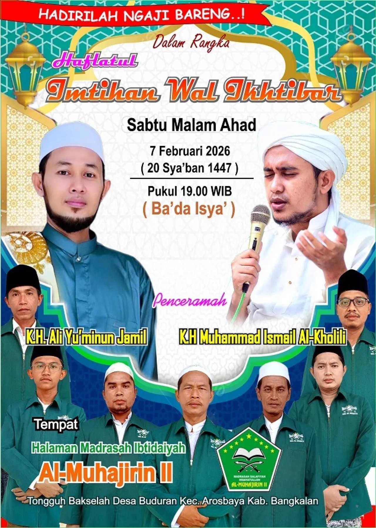 Haflatul Imtihan ke-35 MI Al-Muhajirin II Dusun Tongguh Jadi Ajang Kebersamaan, Panitia Buka Ruang Donasi