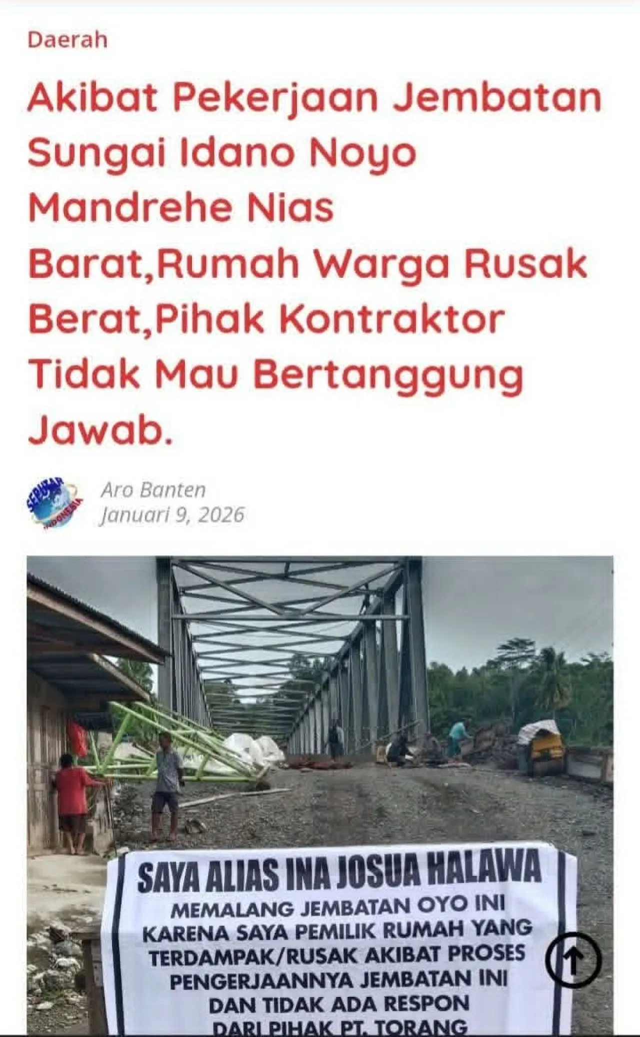 Menanggapi " tentang Retaknya Rumah Warga di Desa Tuwuna, Kontraktor Sepakat Untuk diperbaikin.