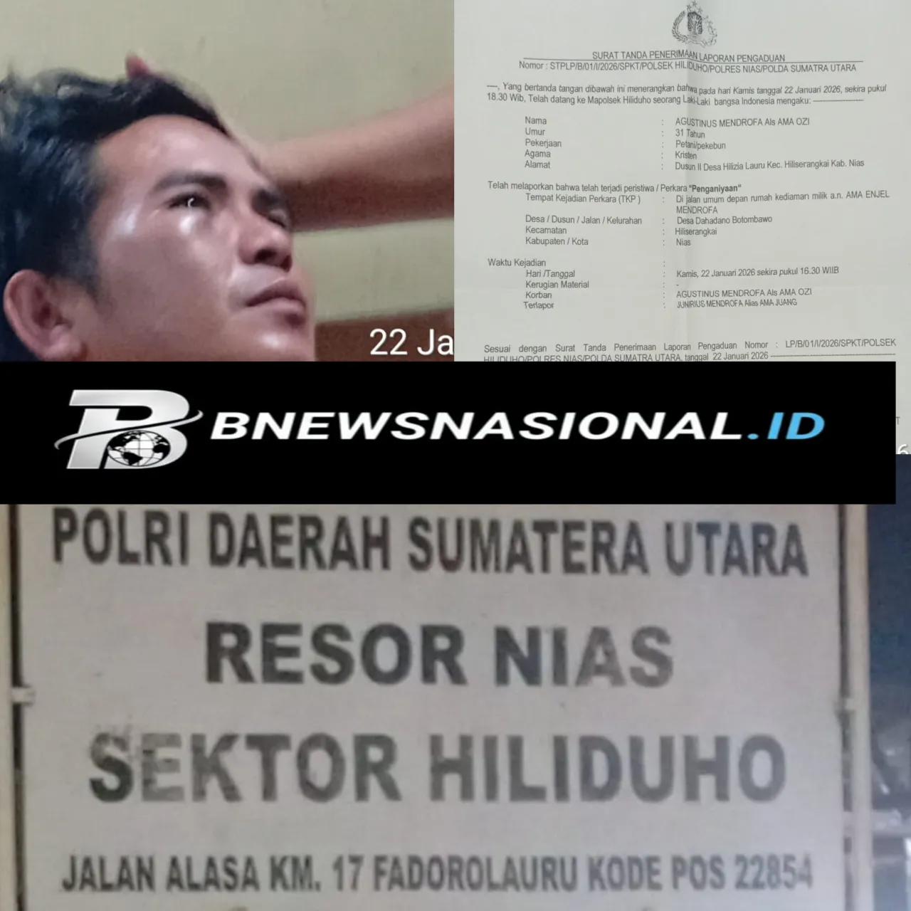 "Ketua BPD Dahadano Botombawo Dilaporkan ke Polsek Hiliduho atas Tuduhan Penganiayaan Warga"