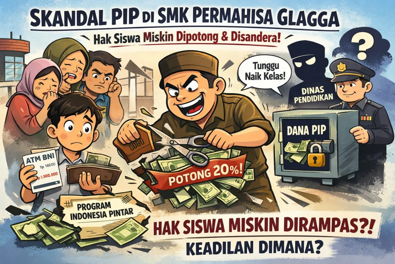Skandal PIP Mengguncang SMK Permahisa Glagga, Hak Siswa Miskin Diduga Dipotong dan Ditahan