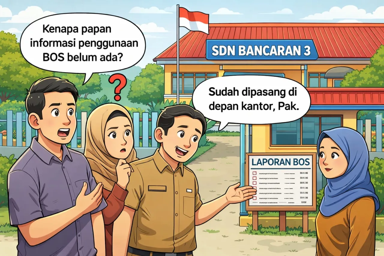 Warga Bancaran Dorong Keterbukaan Pengelolaan Dana BOS di SDN Bancaran 3