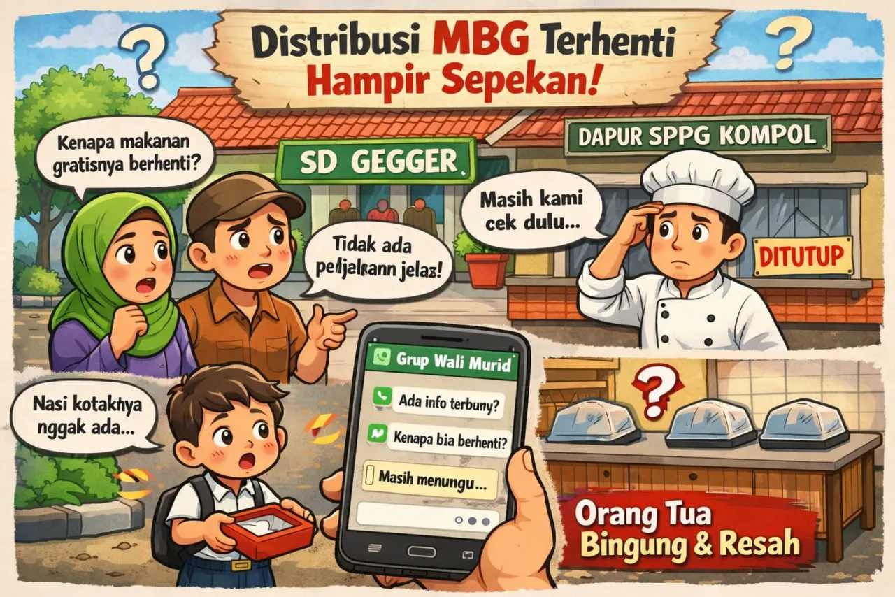 Distribusi MBG di Gegger Terhenti Hampir Sepekan, Wali Murid Pertanyakan Kejelasan Informasi