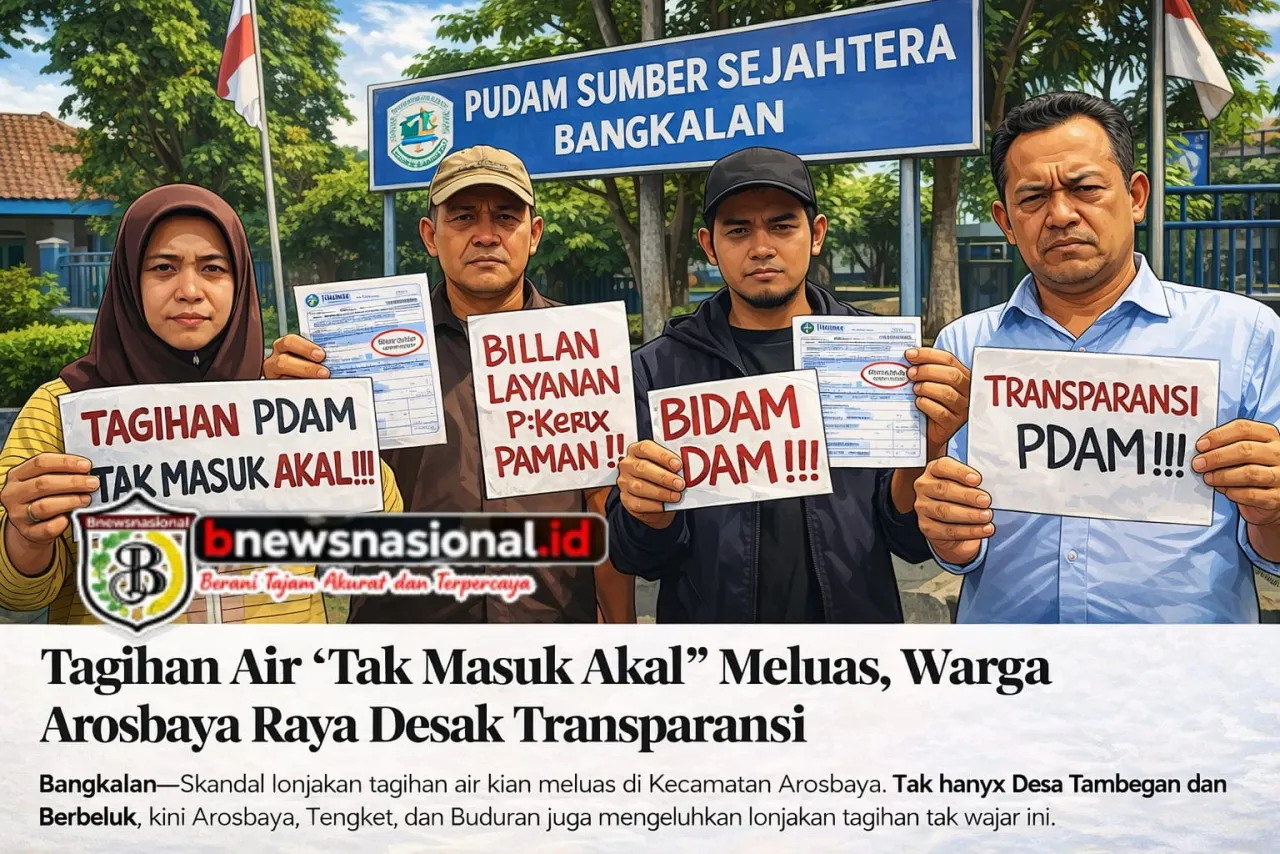Tagihan Air “Tak Masuk Akal” Meluas, Warga Kecamatan Arosbaya Desak Transparansi