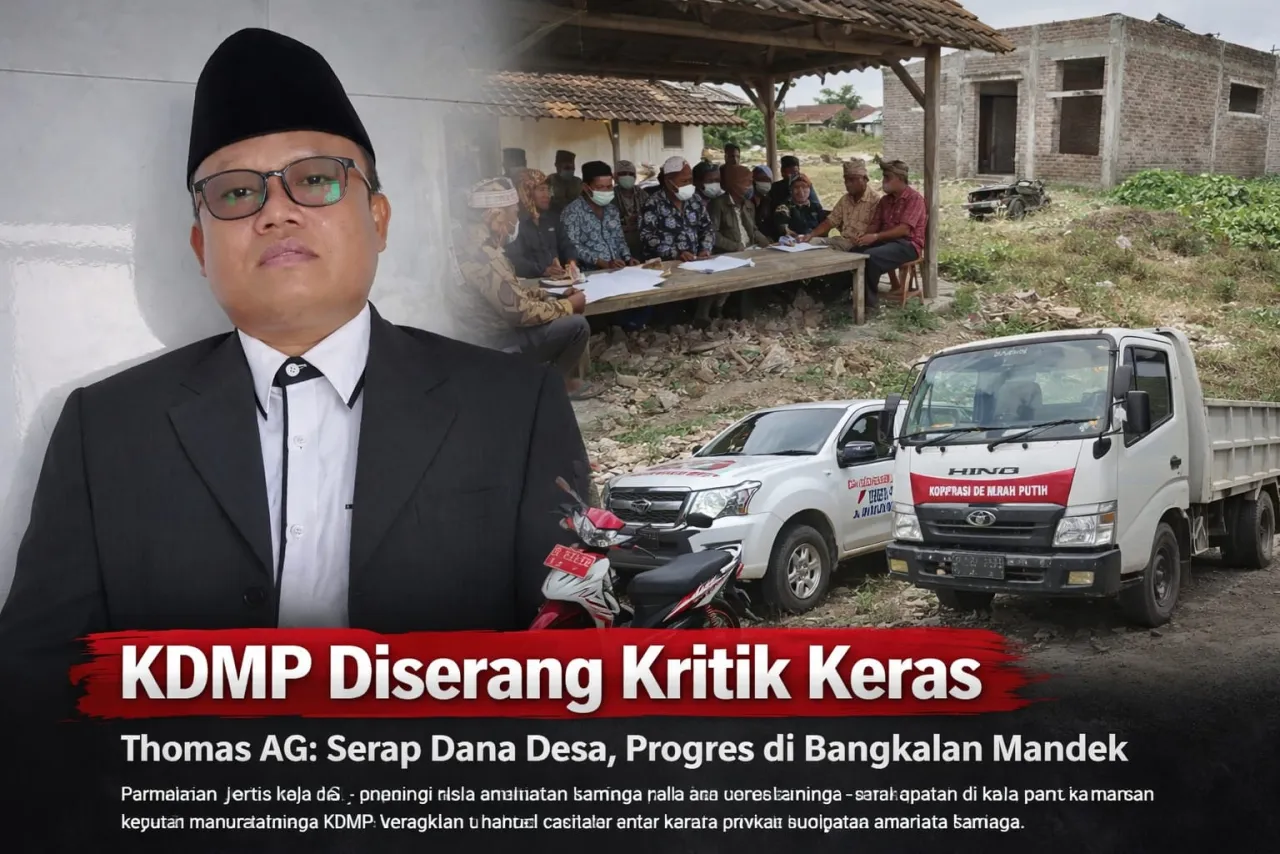 KDMP Diserang Kritik Keras, Thomas AG: Serap Dana Desa, Progres di Bangkalan Mandek