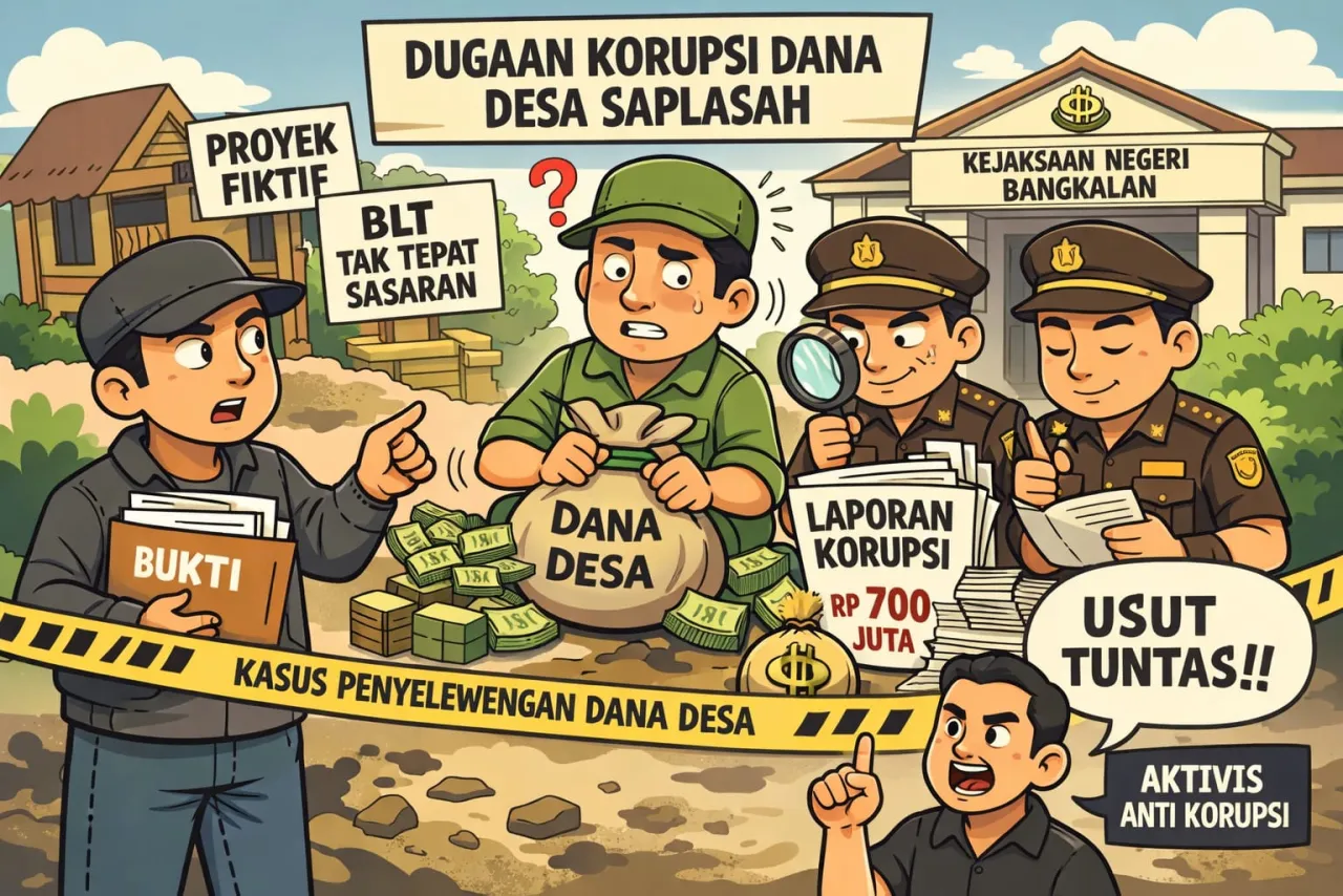 Kejari Bangkalan Jangan Bungkam! Kasus Dana Desa Saplasah Harus Diusut, Bukan Digantung!