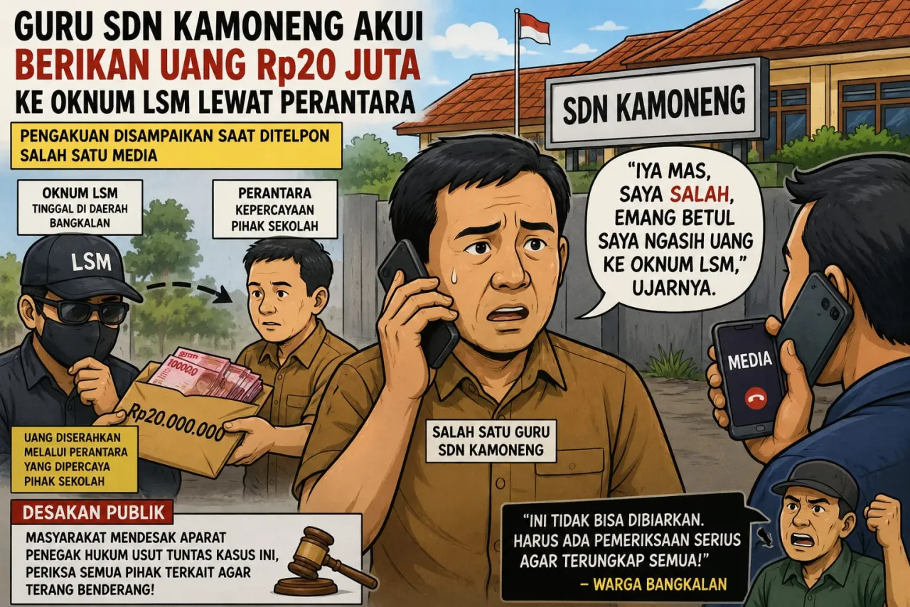 Pengakuan Mengejutkan! Guru SDN Kamoneng Akui Aliran Dana Rp20 Juta ke Oknum LSM Lewat Perantara