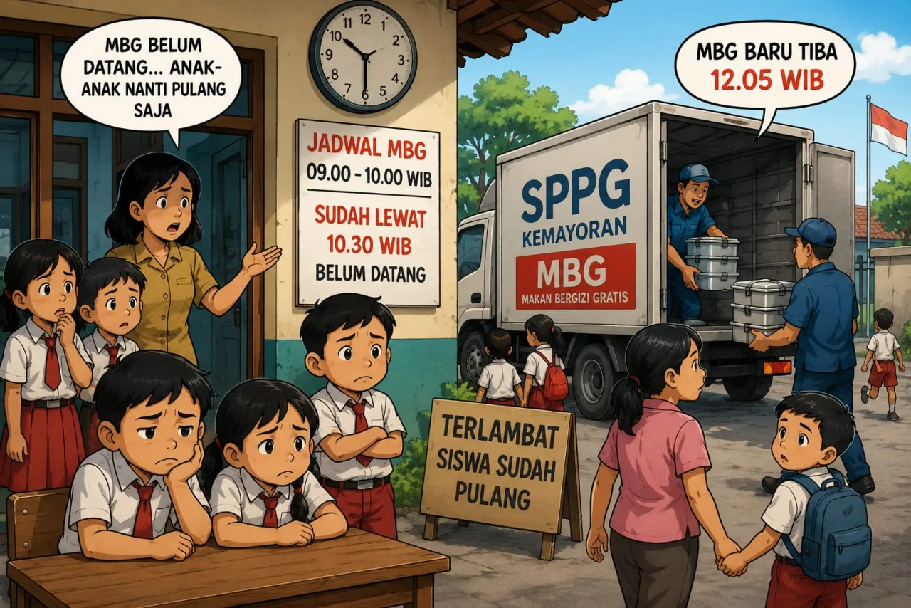 Distribusi MBG Molor, Siswa SDN Pejagan 5 Kecewa Karena Makanan Datang Setelah Jam Pulang