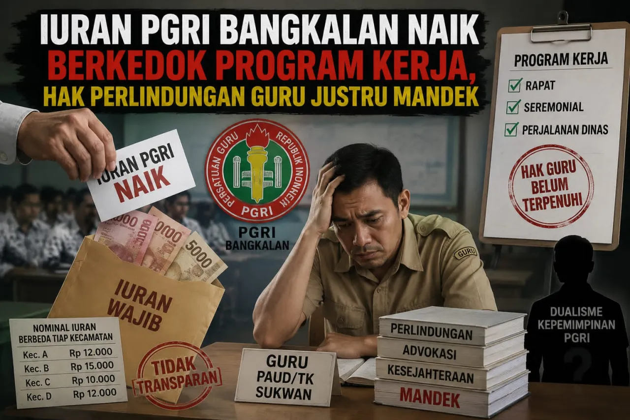 Iuran PGRI Bangkalan Naik, Dugaan Pengelolaan Tak Transparan Kian Disorot