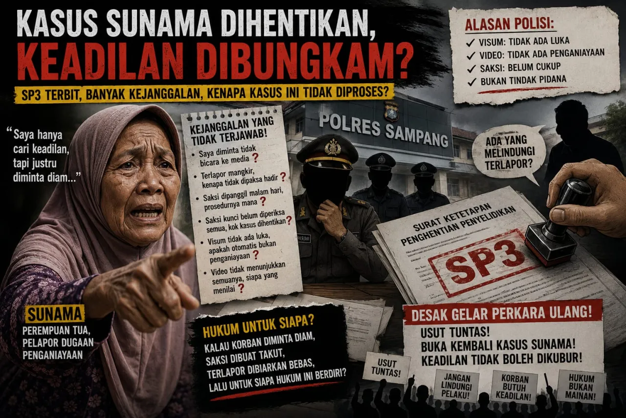Tangis Sunama Menembus Tembok Keadilan: Saat Perempuan Tua Mencari Kebenaran, Mengapa Kasusnya Justru Dihentikan?