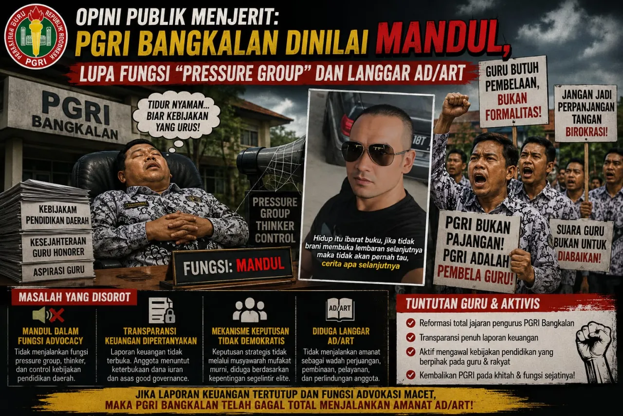Opini Publik Menjerit: PGRI Bangkalan Dinilai Mandul, Lupa Fungsi "Pressure Group" dan Langgar AD/ART