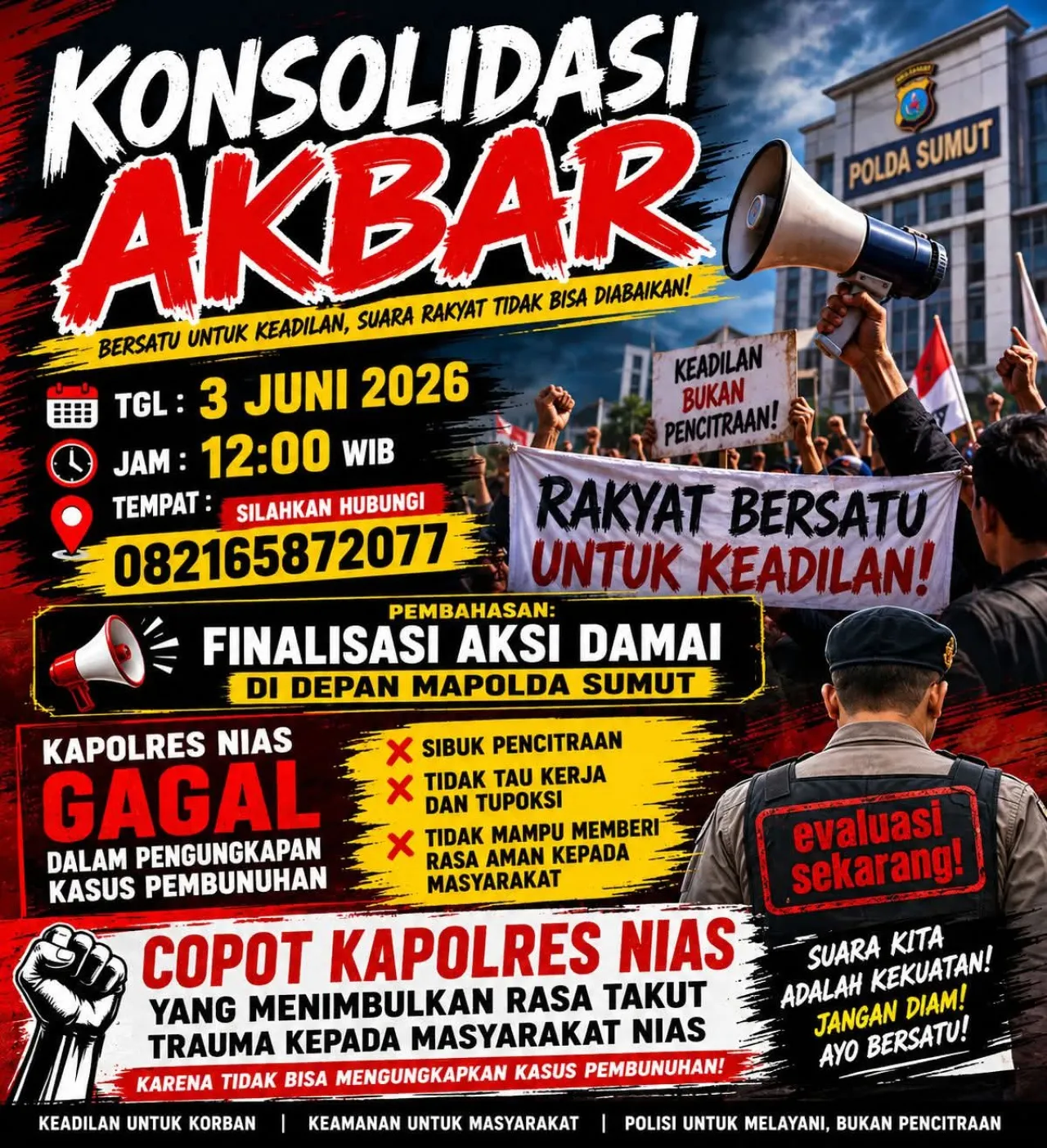 Duka Jadi Gerakan  Masyarakat Nias di Medan Gelar Konsolidasi Akbar Tuntut Keadilan