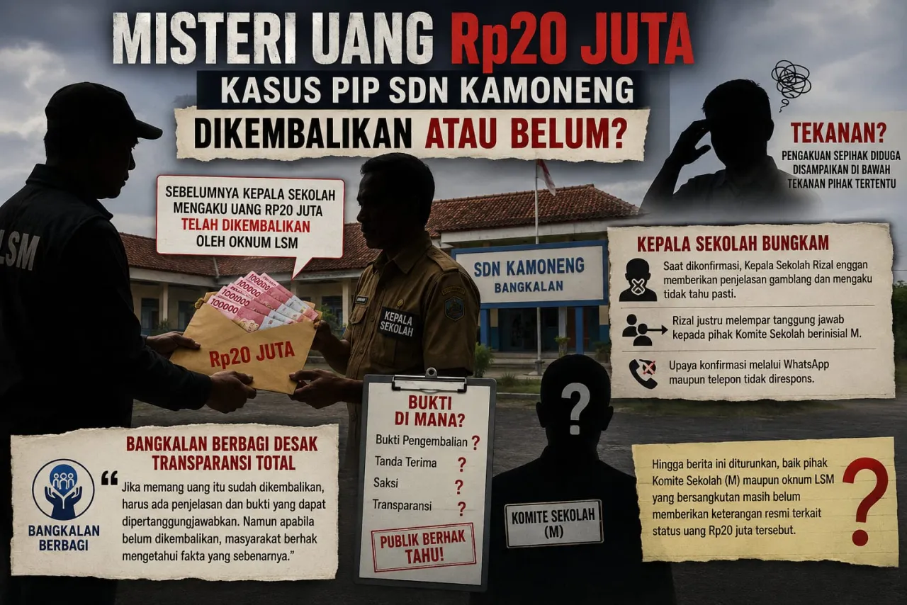 Misteri Uang Rp20 Juta Kasus PIP SDN Kamoneng Dikembalikan atau Belum