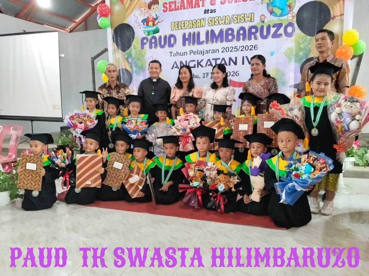 Paud  Swasta TK Hilimbaruzo Gelar Pelepasan Wisudawan yang Ke-IV Anak Usia Dini