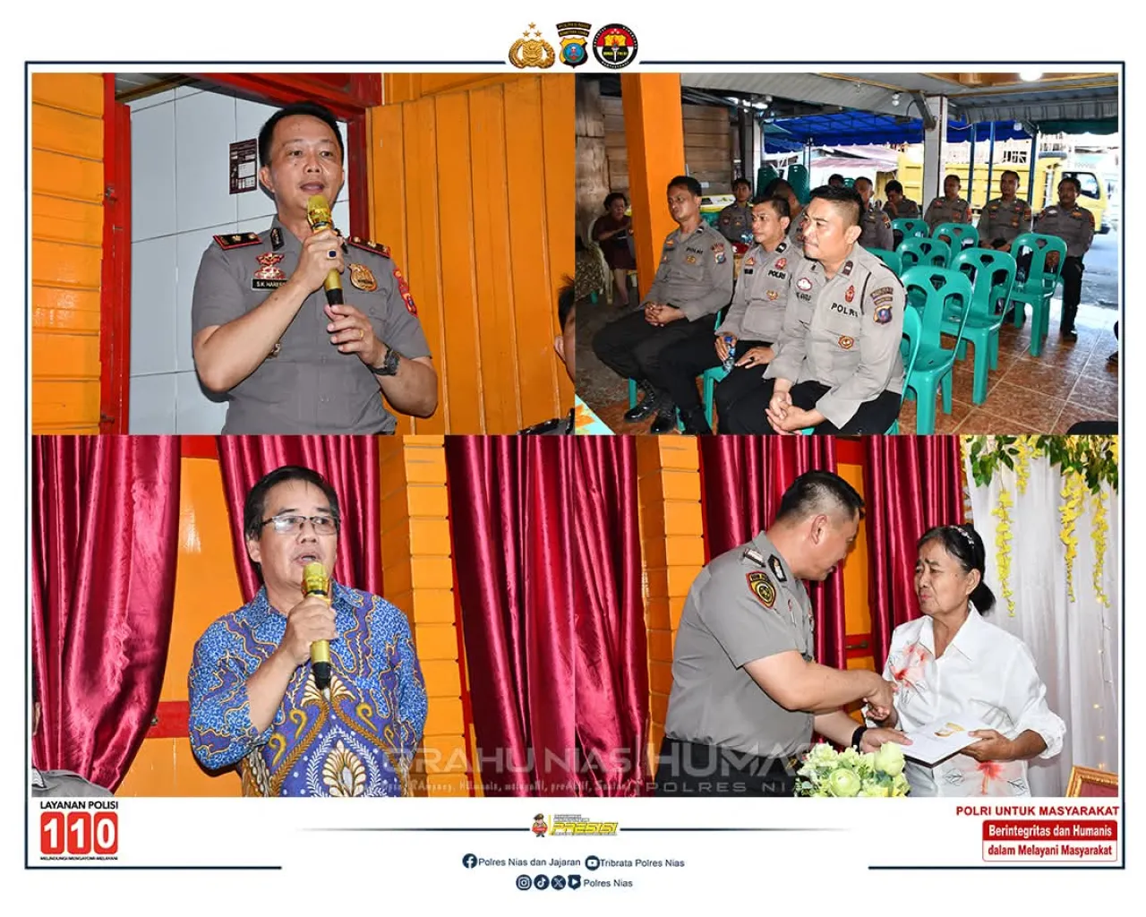 Wakapolres Nias Pimpin Kunjungan Dukacita ke Rumah Duka Aluizaro Zega di Kota Gunungsitoli