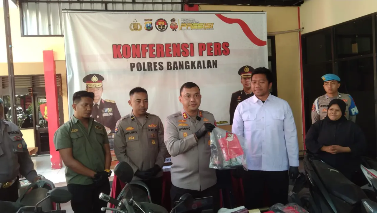 Jelang HUT Bhayangkara ke-80, Polres Bangkalan Ungkap 16 Kasus Pencurian, 20 Tersangka Diamankan
