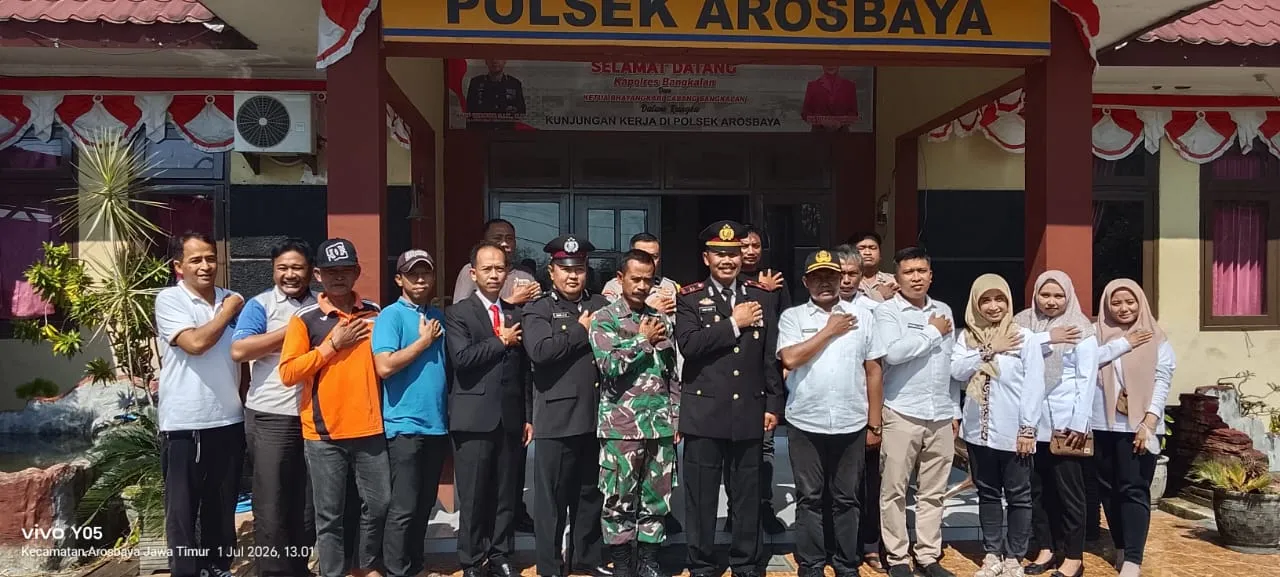 Lintas Sektor Arosbaya Ucapkan Selamat HUT Bhayangkara ke-80, Apresiasi Kinerja Polsek