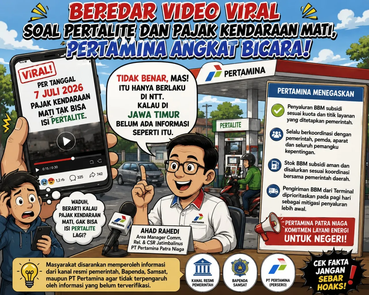 Heboh Video Pajak Kendaraan Mati Tak Bisa Isi Pertalite, Ini Penjelasan Pertamina