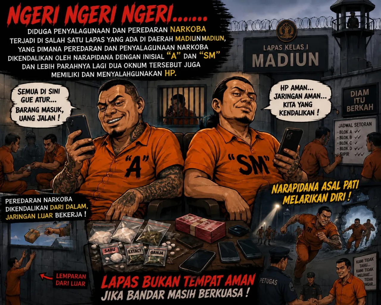 AMI Soroti Dugaan Kaburnya Napi Asal Pati dari Lapas Kelas I Madiun, Desak Investigasi Total dan Copot Pejabat yang Lala
