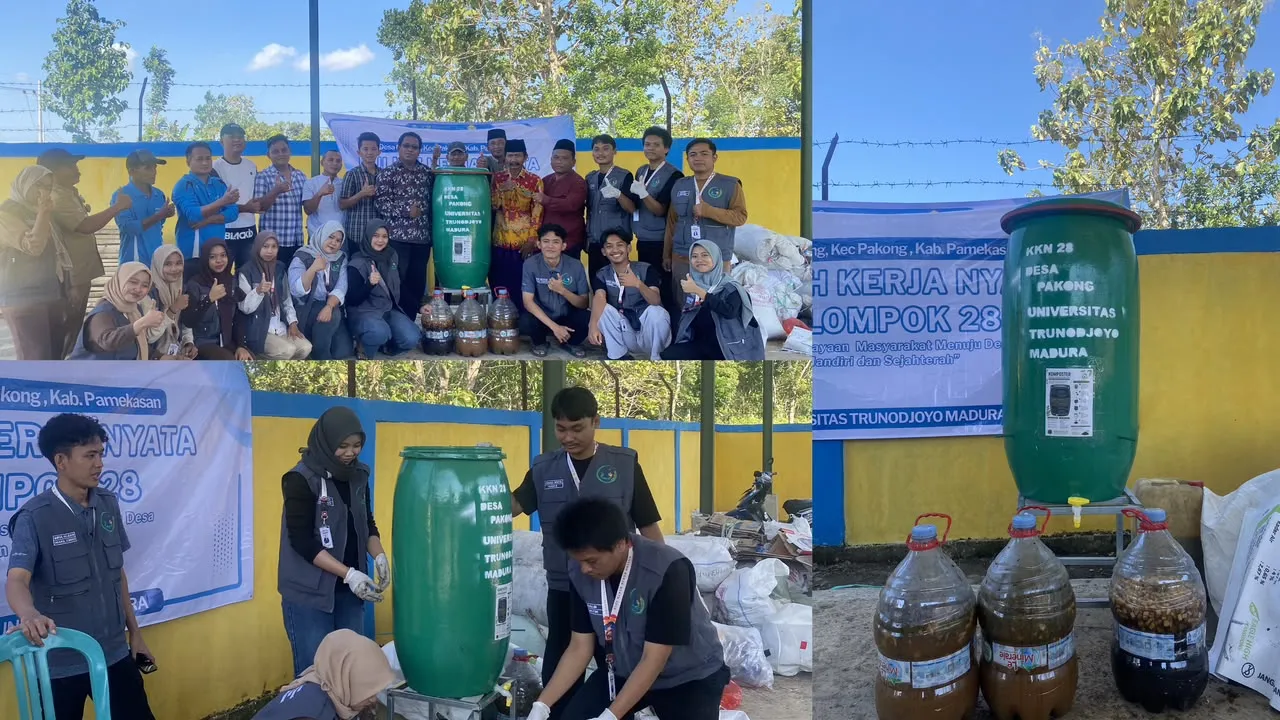 Mahasiswa KKN KMPK 28 UTM Dorong Pengelolaan Sampah Organik, Kembangkan Kompos dan POC Berbasis Daun Kelor dan Ampas kop