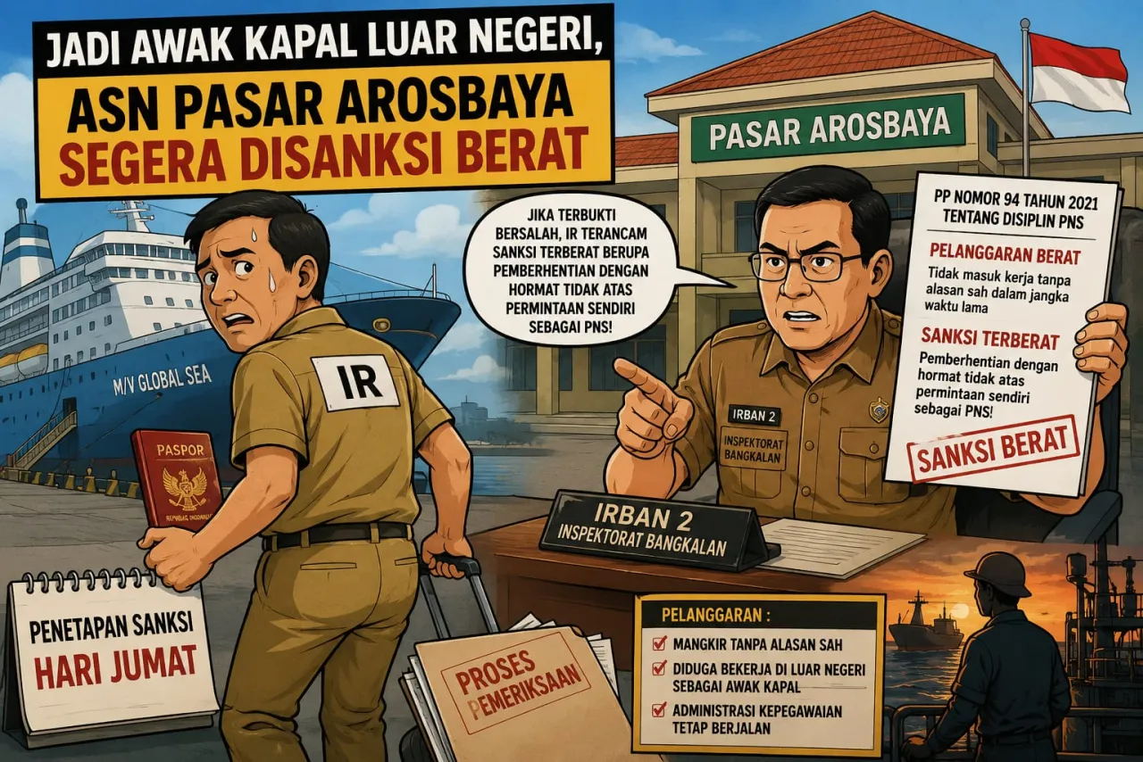 Jadi Awak Kapal Luar Negeri, ASN Pasar Arosbaya Segera Disanksi Berat