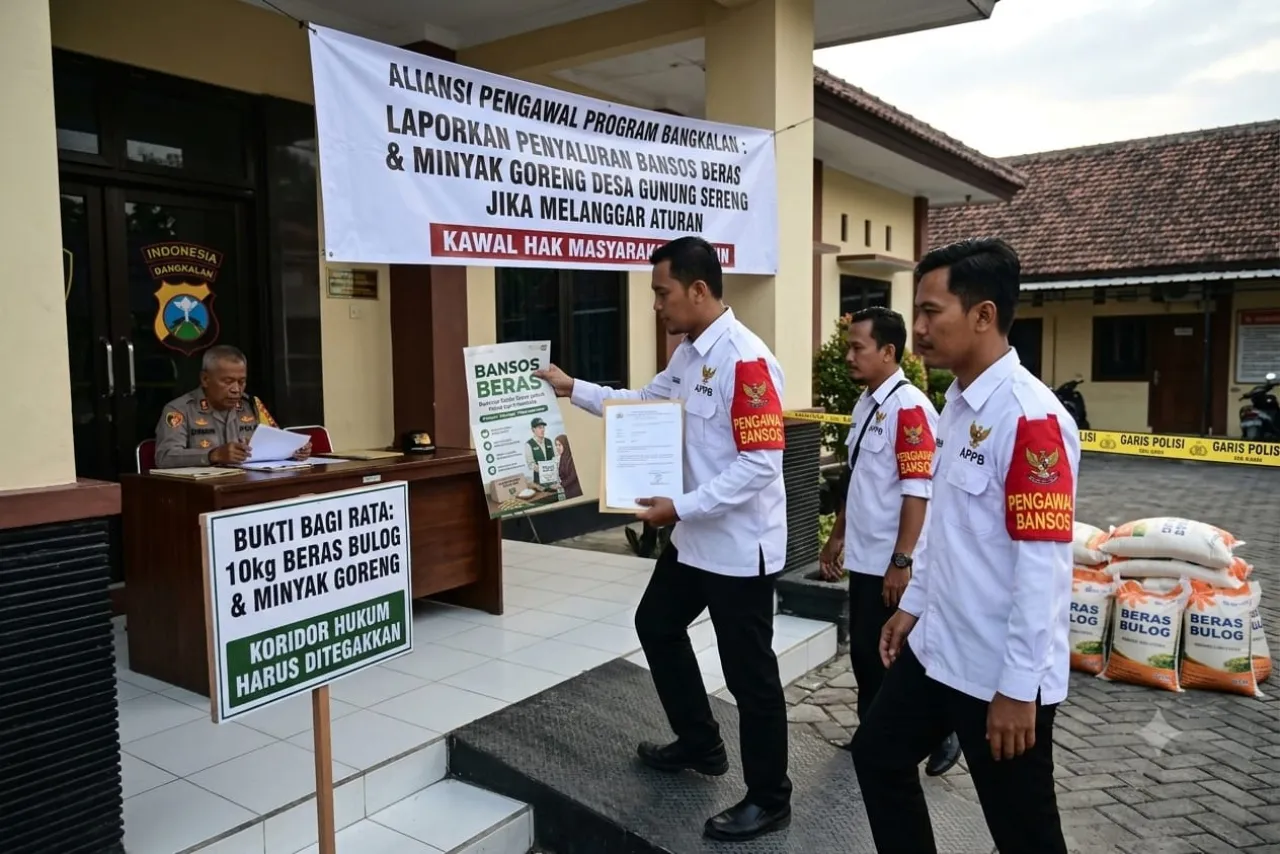 Diduga Bagi Rata Bansos Bulog, Kepala Desa Gunung Sereng Dilaporkan Aliansi Pengawal Program Bangkalan